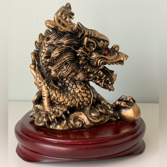 New vintage Golden Bronze Dragon - Picture 5 of 11